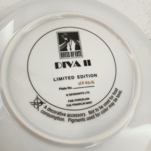 Lot of 3 Glamour House Of Erte Fashion Limited Edition Franklin Mint Plates COA - Picture 10 of 16